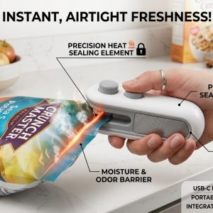2 in 1 USB Rechargeable Bag Sealer Heat Seal Cutter